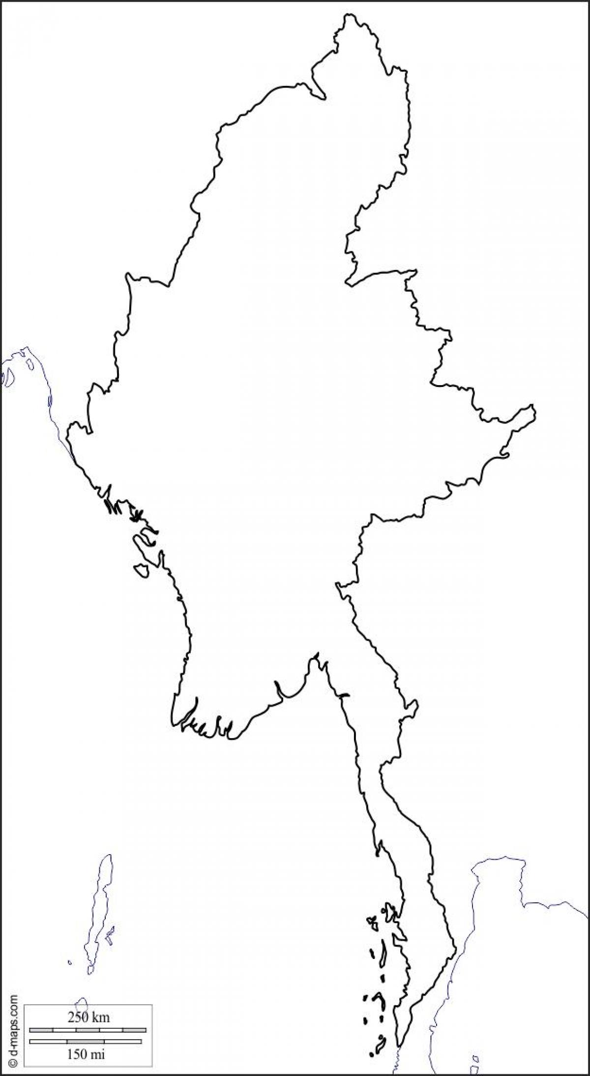 Mapa okapy Myanmar 