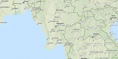 GPS mapa Myanmar