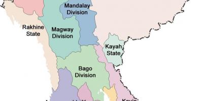 Birma państw mapie